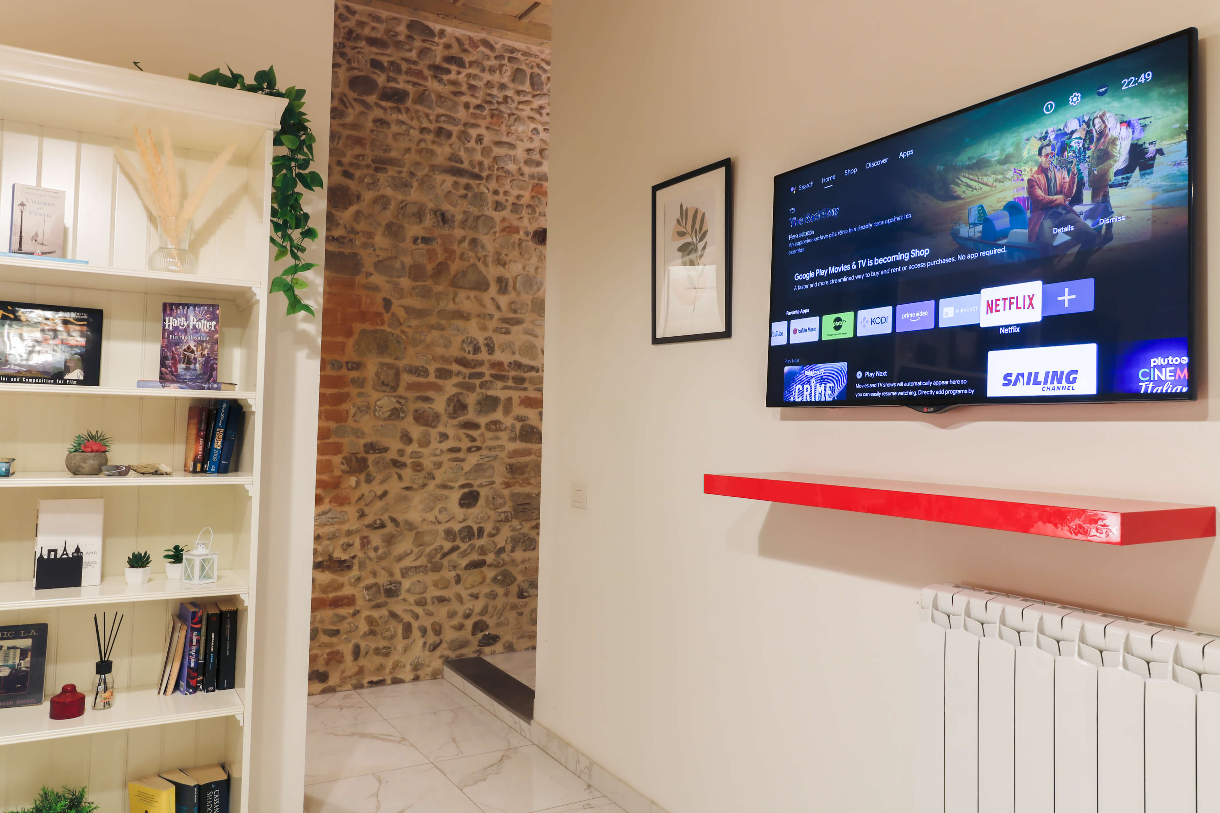 Entrance with living room and smart tv